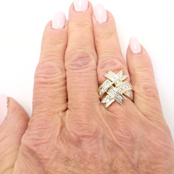 Rare! Authentic Tiffany & Co Platinum Diamond Ribbon Box Ring - Picture 7 of 9